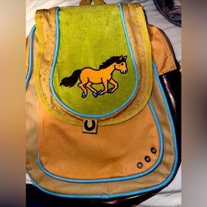 Heart Song Embroidered Horse Bookbag